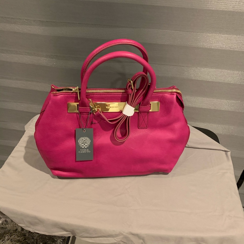VINCE CAMUTO JACE SATCHEL Leather SHOULDER BAG
